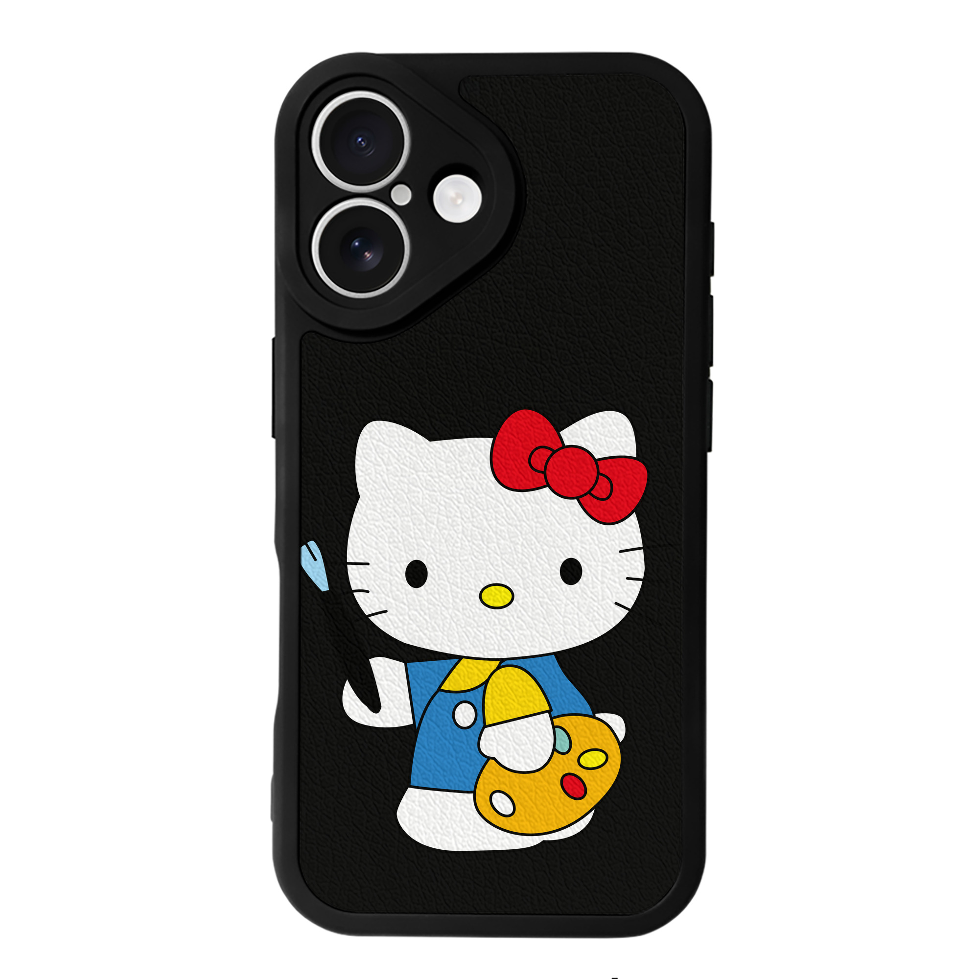 （画像用） Hello Kitty ハローキティ 【iPhone 16シリーズ対応】シリコンスマホケース（レザー調） 材質：シリコン